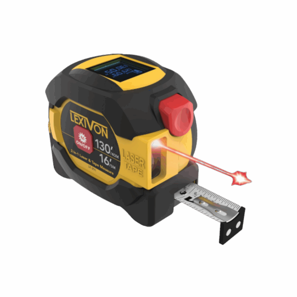 2 in 1 Digital Laser Tape Measure | 130ft/40m Laser