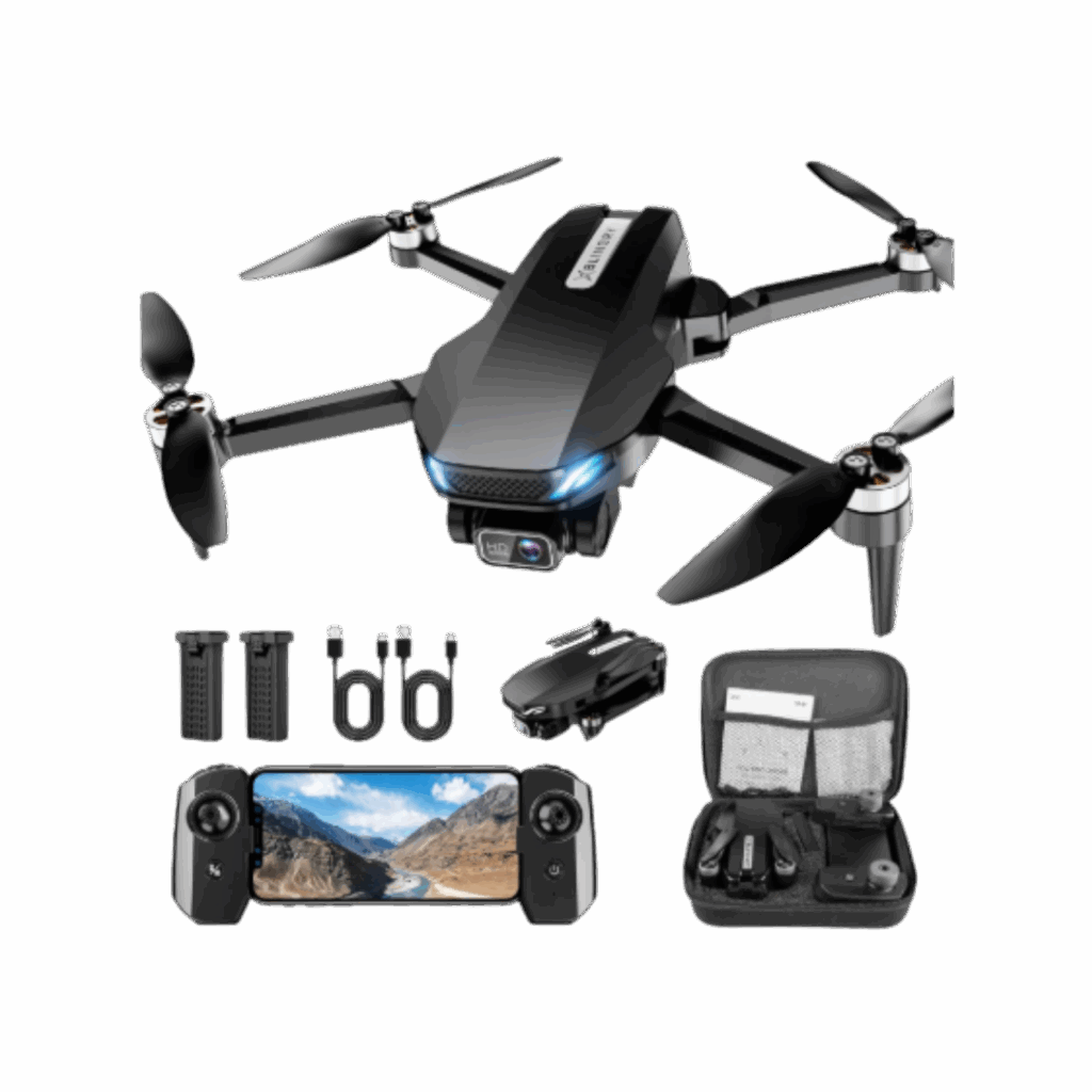 Drone with Camera, 2K HD FPV Drone with Brushless Motor, Altitude Hold, Gesture Selfie
