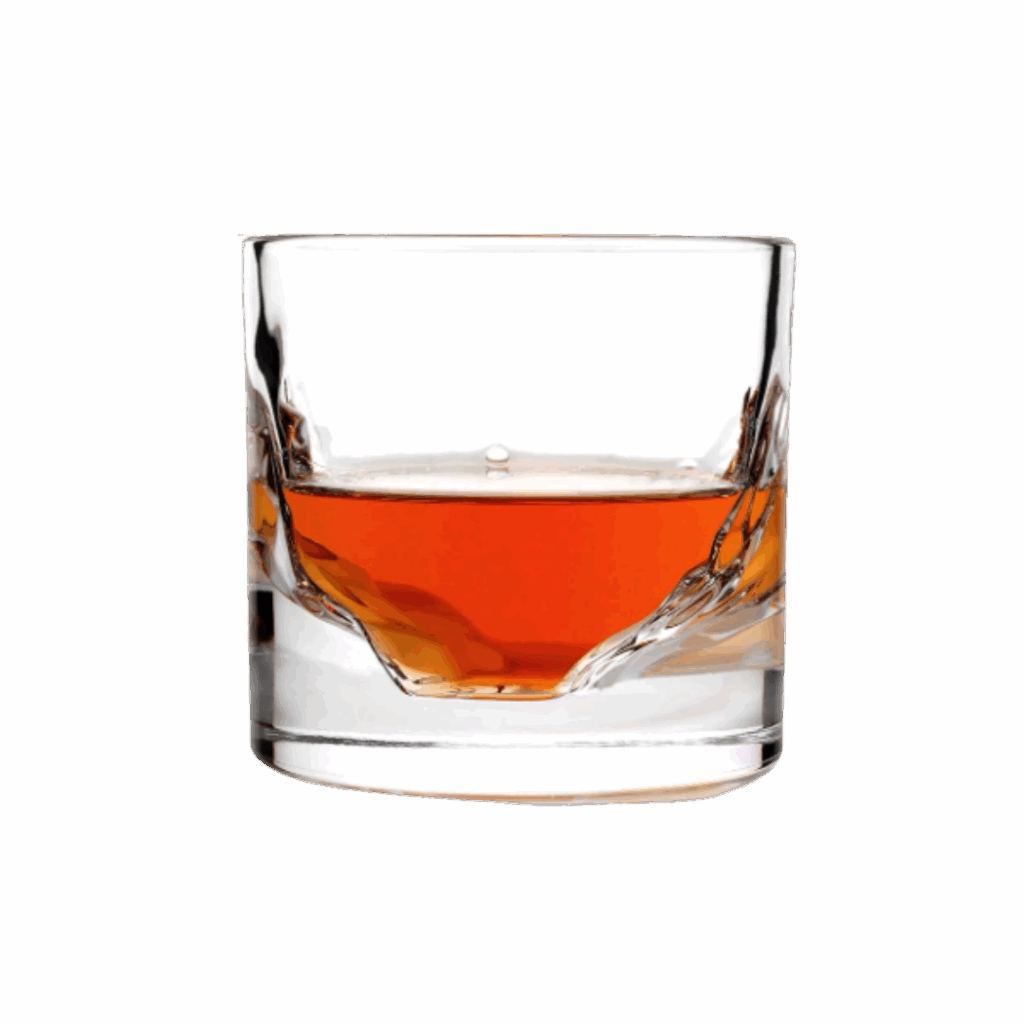 Grand Canyon Heavy Crystal Whiskey Glasses Gift Set of 2, Thick Freezable Bourbon Glass
