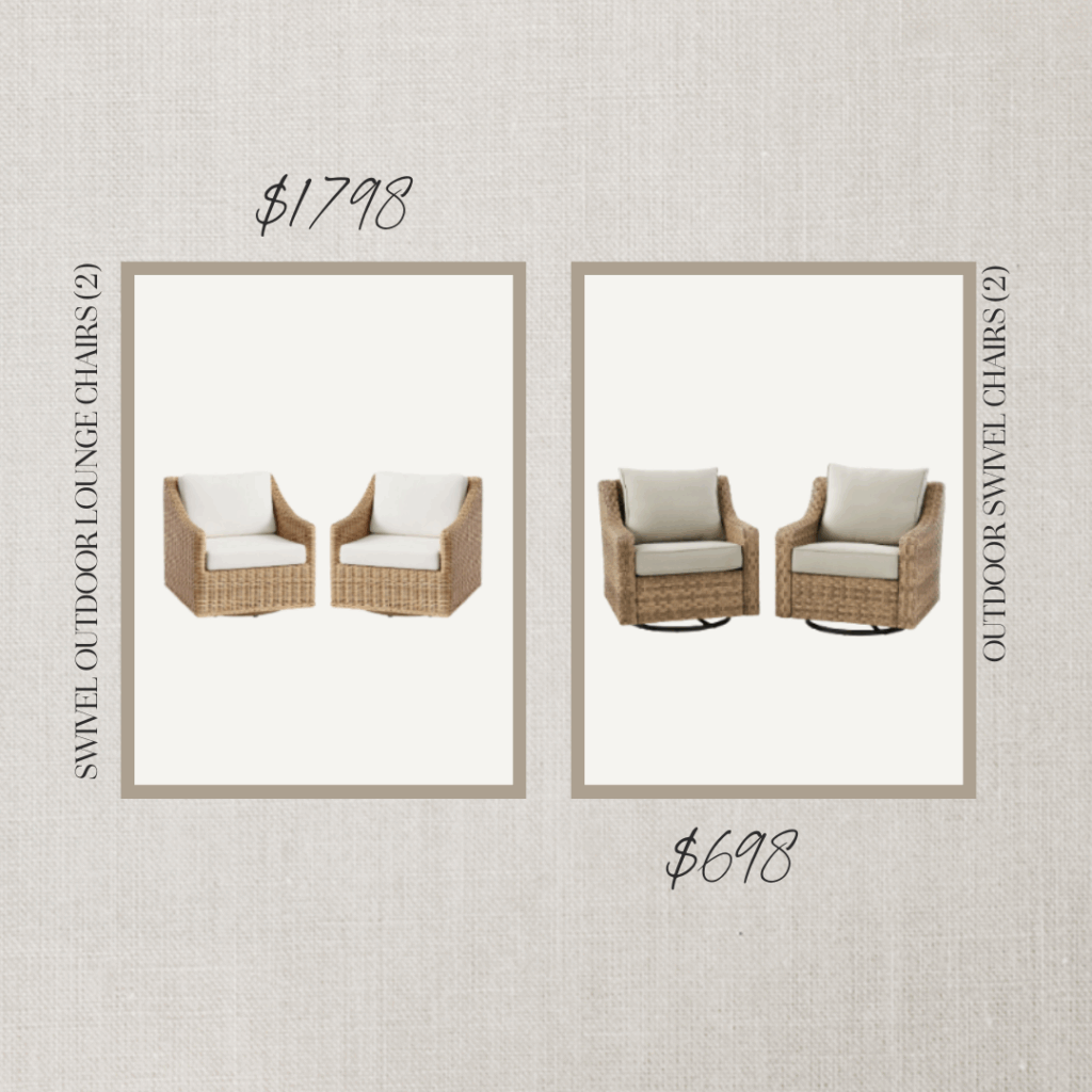 designer double take outdoor swivel chairs