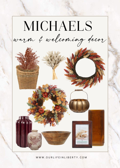 Michaels seasonal finds moodboard Michaels warm welcoming decor